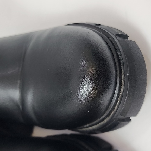 Soda Women's Midnight Black Chunky Heel Ankle Slip In Boots Eastic Sides, sz 9 - Picture 9 of 15